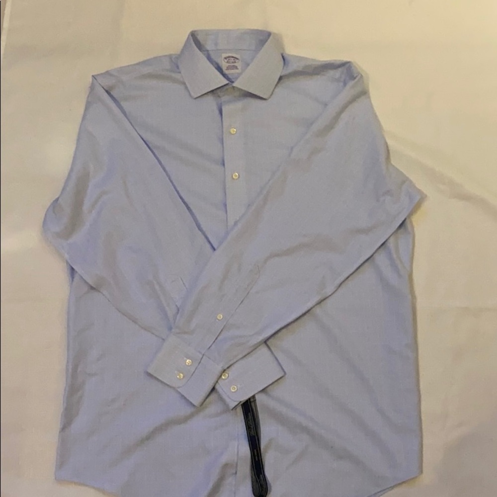 Mens Brooks Brothers Blue Button Down Dress Shirt